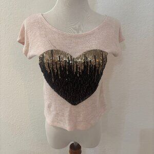 Miss Chievous Sequin Heart Shirt